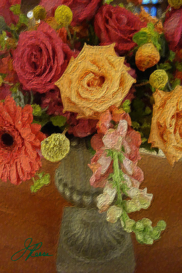 Flowers in Vase Painting by Joan Reese