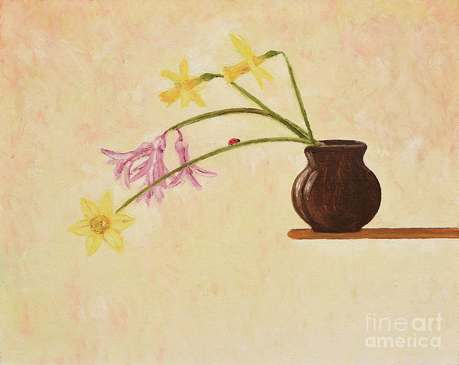 Flowers in Vase Painting by Oleg Konin