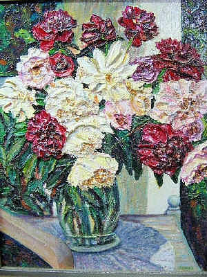 Flower Painting - Flowers in Vase by Richard Nowak