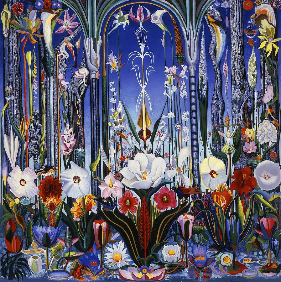 Flowers, Italy By Joseph Stella Painting