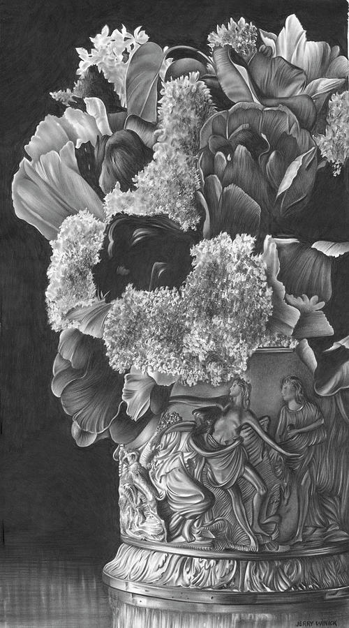 Flowers Drawing by Jerry Winick