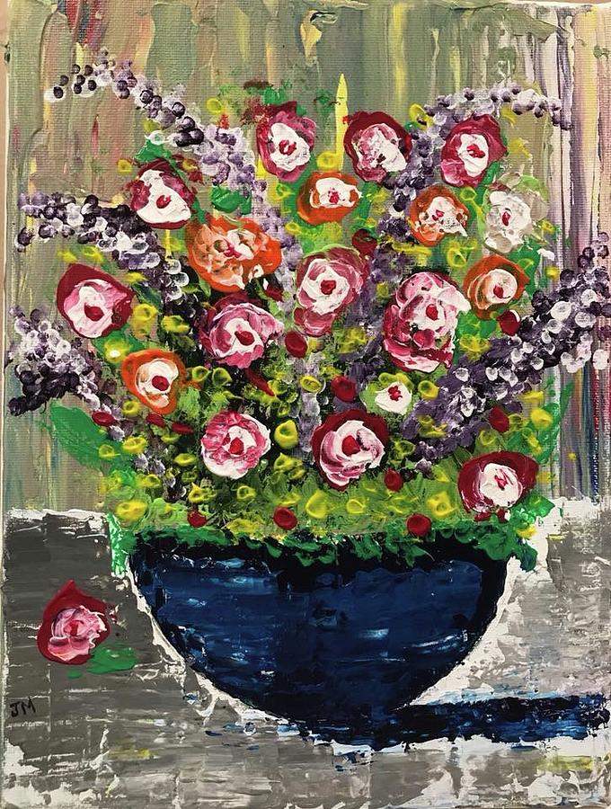 Flower Painting - Flowers by Jim McCullaugh
