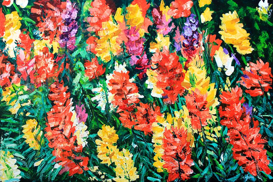 Flowers Painting by Karl Wagner