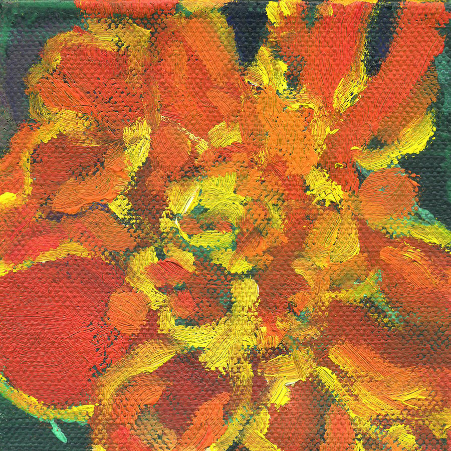 Flowers Marigold Painting by Kathleen Barnes