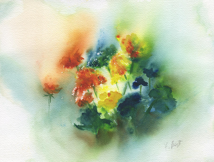 Flowers of Spring Abstract Painting by Frank Bright