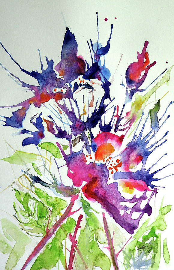 Flowers of summer II Painting by Kovacs Anna Brigitta