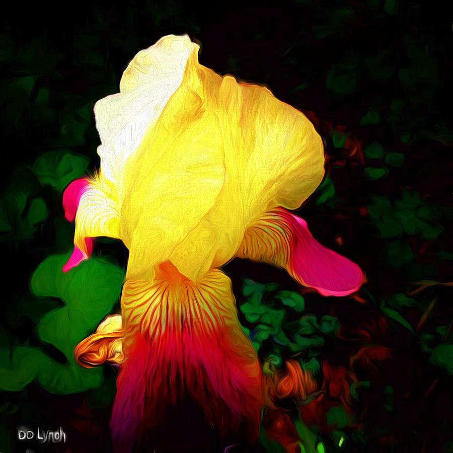 Iris Mixed Media - Flowers Of The Universe by Debra Lynch