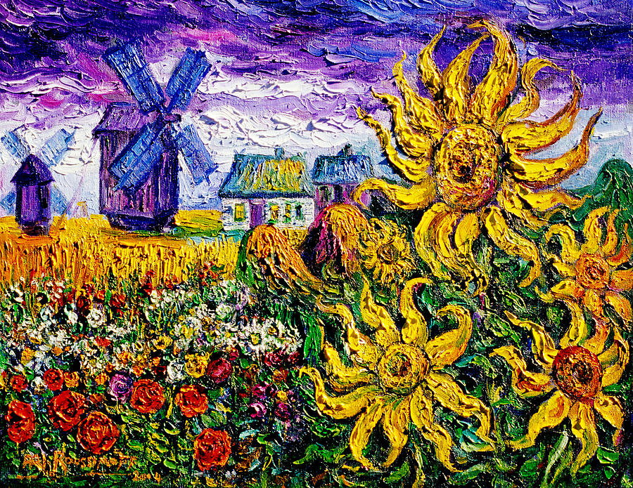 Flowers of Ukraine Painting by Ari Roussimoff