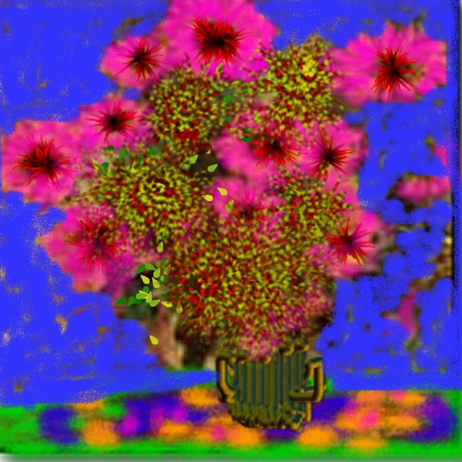 Flowers on the table Digital Art by Dr Loifer Vladimir