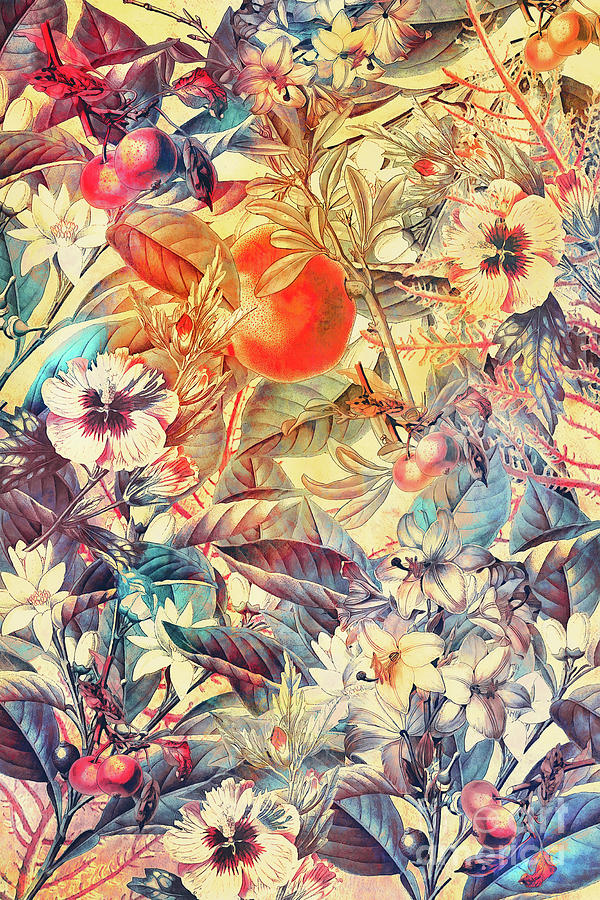 Flowers Orange Digital Art