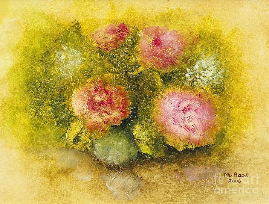 Flowers Pink Painting by Marlene Book