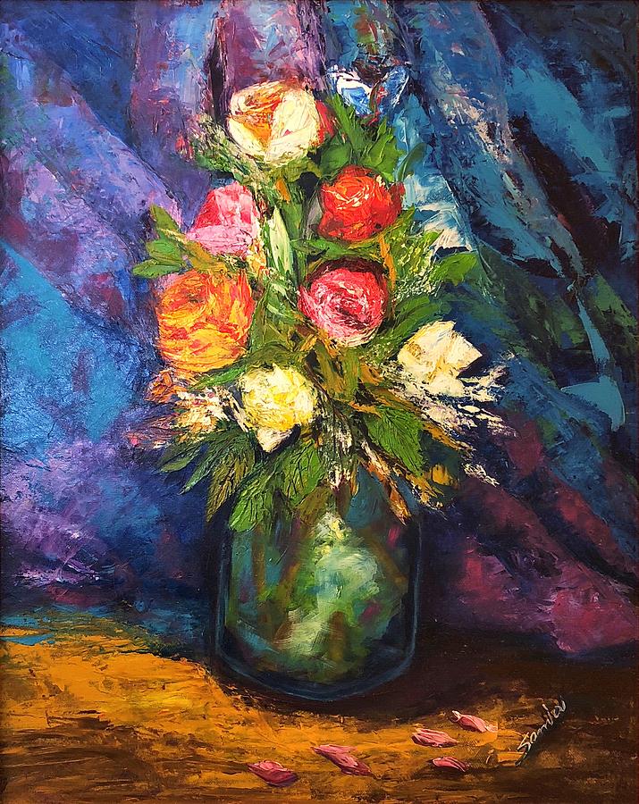 Flowers Painting by Samia Kawas | Fine Art America