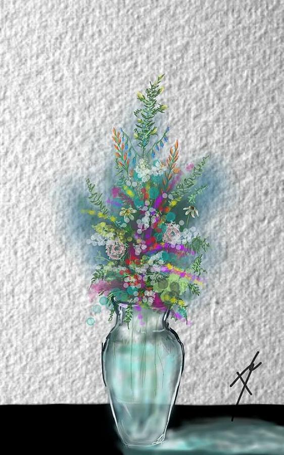 Flowers study two Digital Art by Darren Cannell