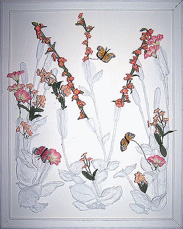 Flowers with Butterflies Mixed Media by Vallee Johnson