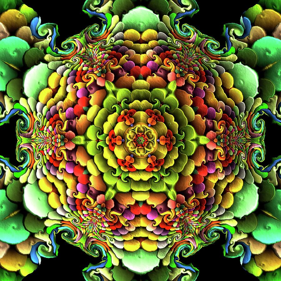 Mandala Digital Art - Flowerscales 61 by Robert Thalmeier