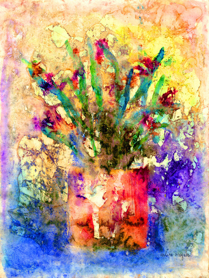 Flower Mixed Media - Flowery Illusion by Arline Wagner