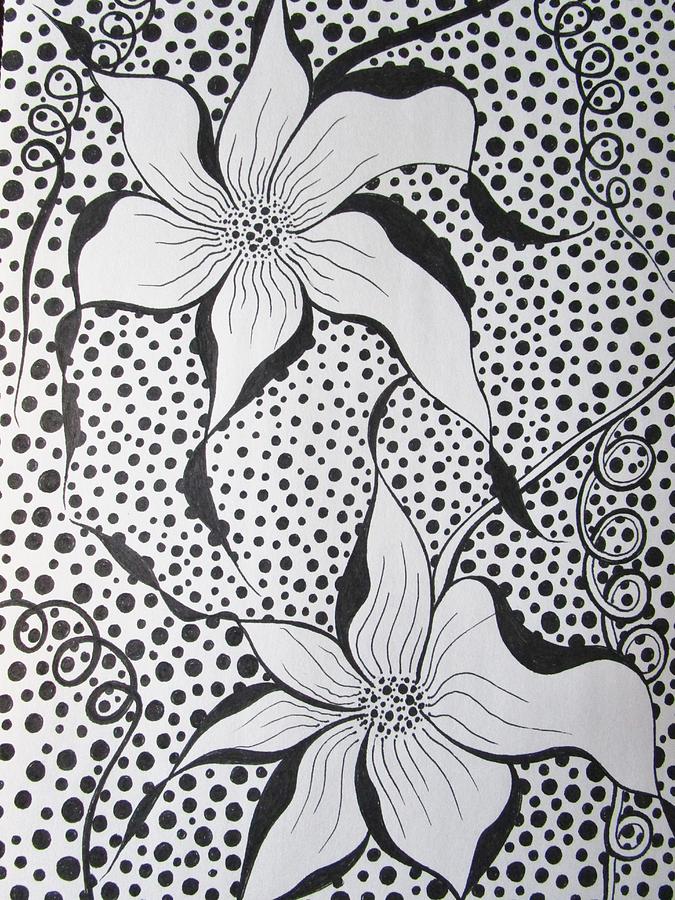 Flowery spot Drawing by Rosita Larsson