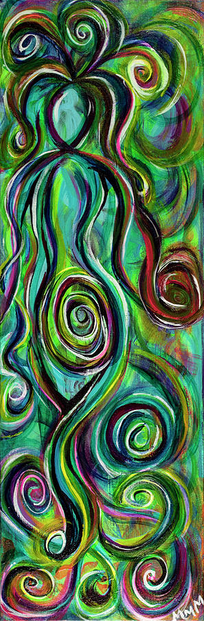 Abstract Painting - Flowing 1 by Mickey MacKaben