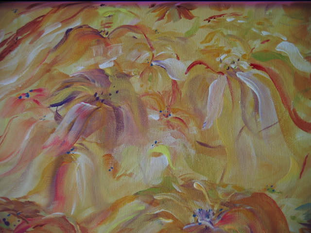 Flower Painting - Flowing Flowers by Bob Smith