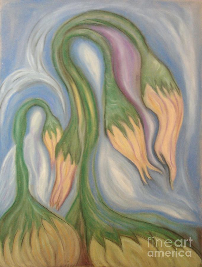 Flower Pastel - Flowing Onions by Michelle  Thomann-Ramirez