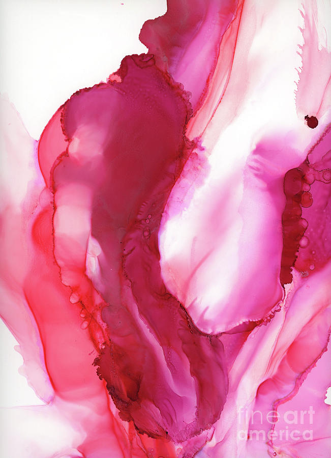 Abstract Painting - Flowing Red II by Ellen Jane