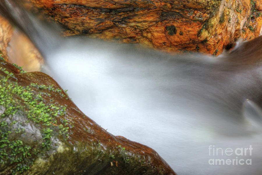 Flowing water between the boulders Photograph by Michal Boubin