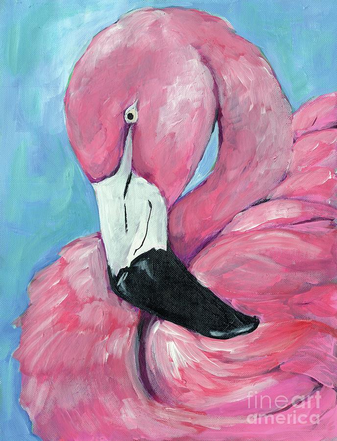 Fluffed feathers Painting by Anne Seay