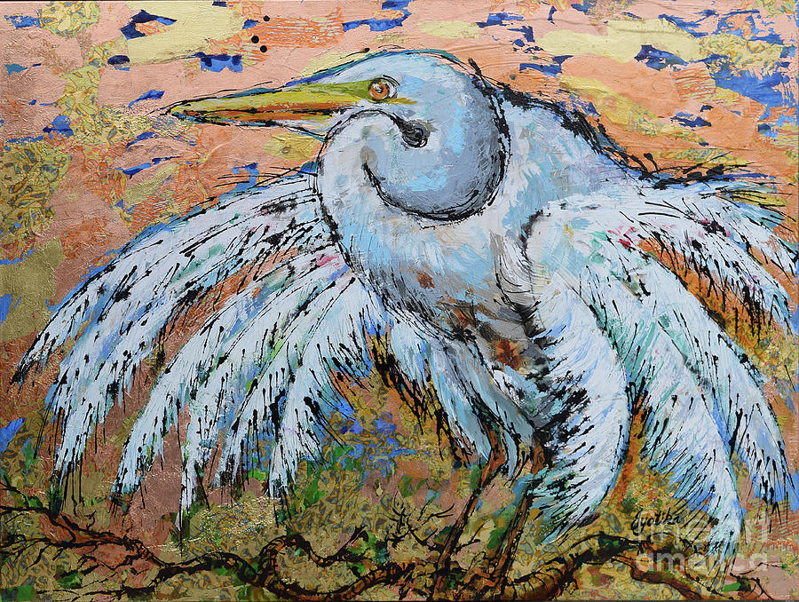 Fluffy Feathers  Painting by Jyotika Shroff