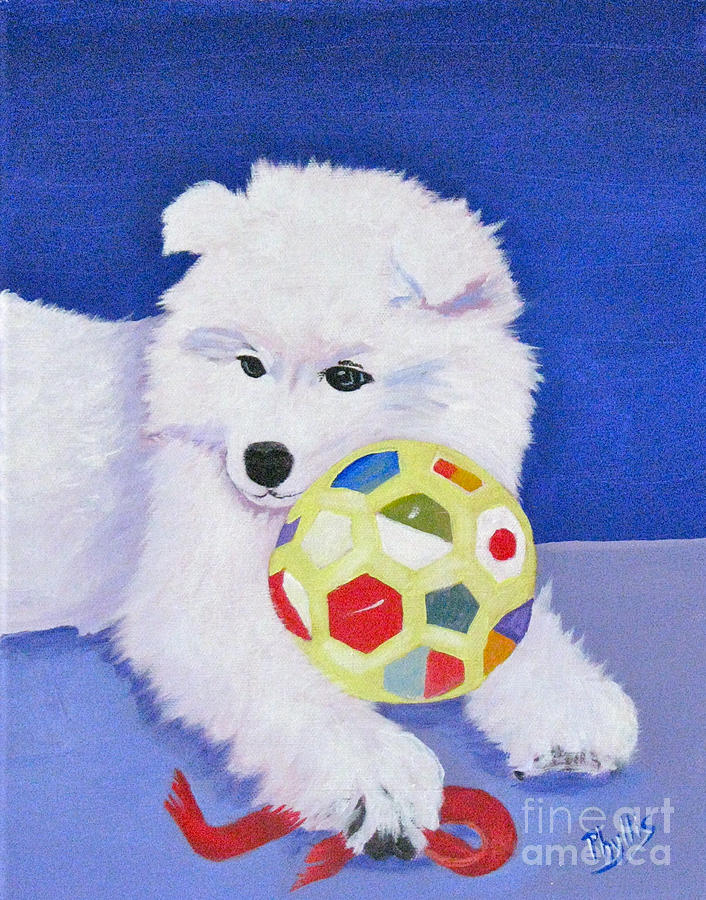 FLUFFYs Portrait Painting by Phyllis Kaltenbach