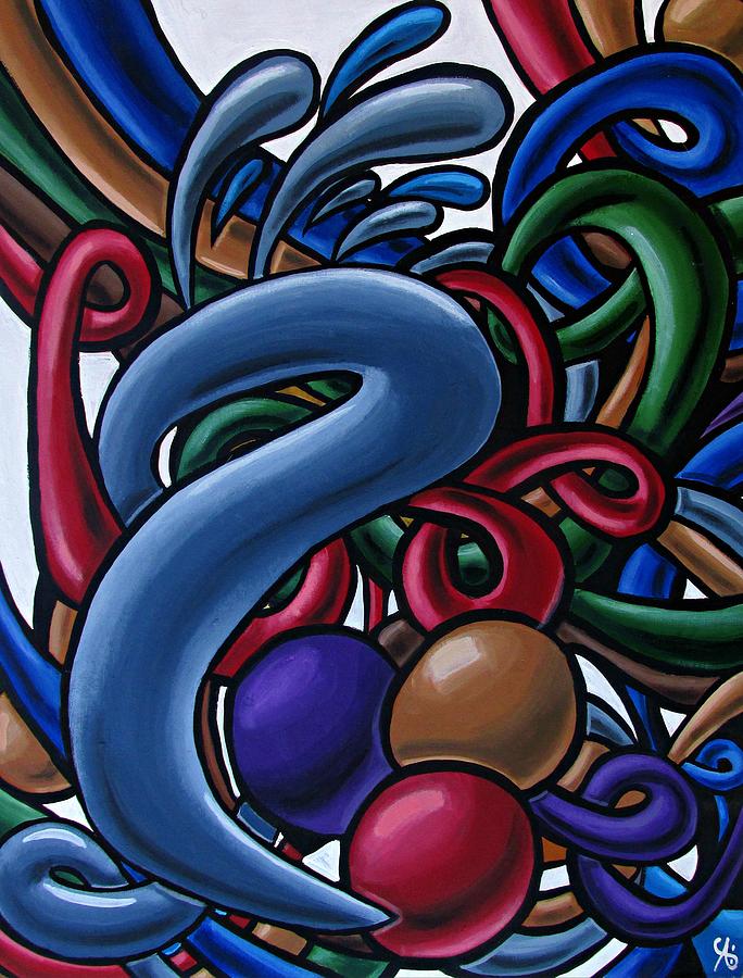 Fluid 1 - Abstract Art Painting - Chromatic Fluid Art by Ai P Nilson Fluid 1 - Abstract Art Painting - Chromatic Fluid Art by Ai P Nilson