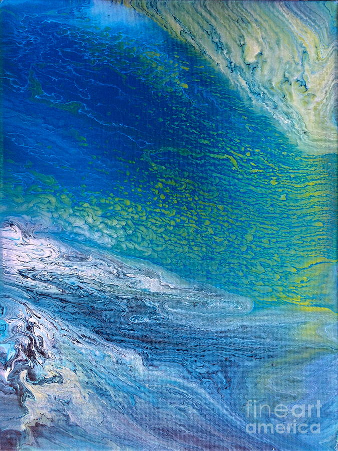 Fluid Blues Painting by Lon Chaffin