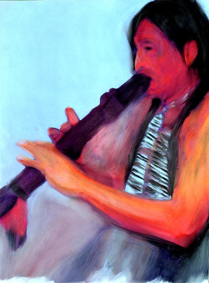 Flute Dreams Painting by FeatherStone Studio Julie A Miller