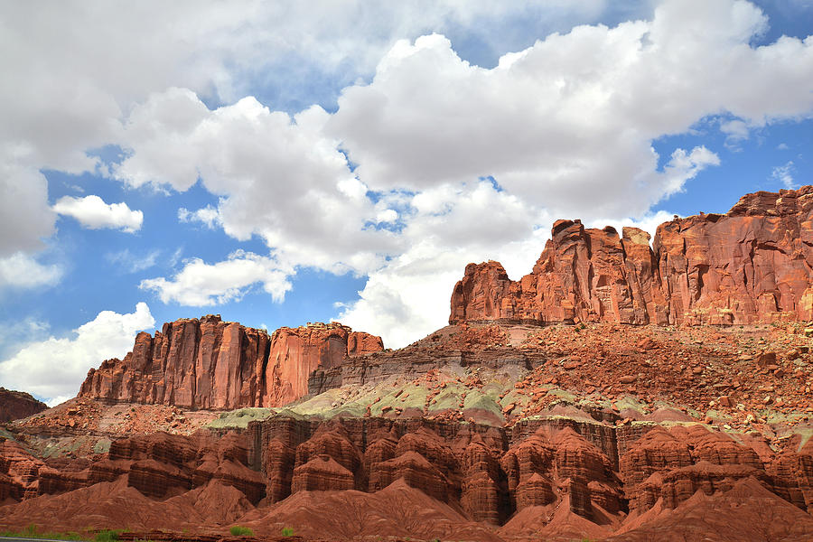 Fluted Wall Overlook in Capitol Reef Photograph by Ray Mathis