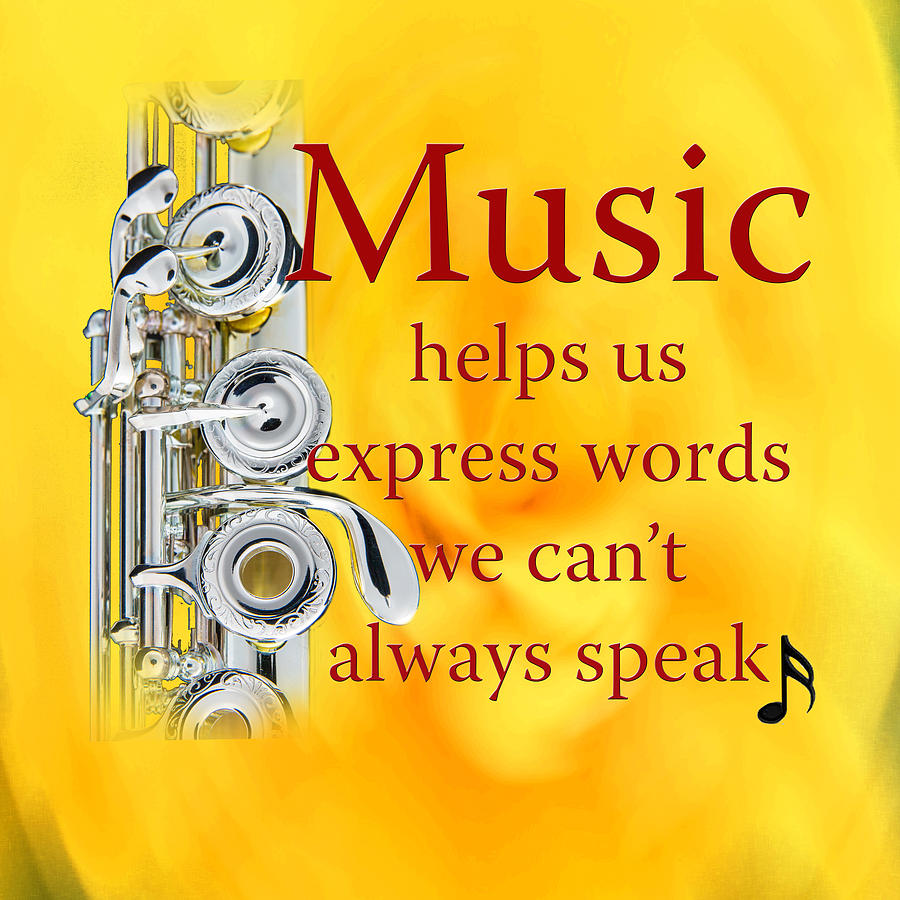 Music Photograph - Flutes Help Express Words by M K Miller