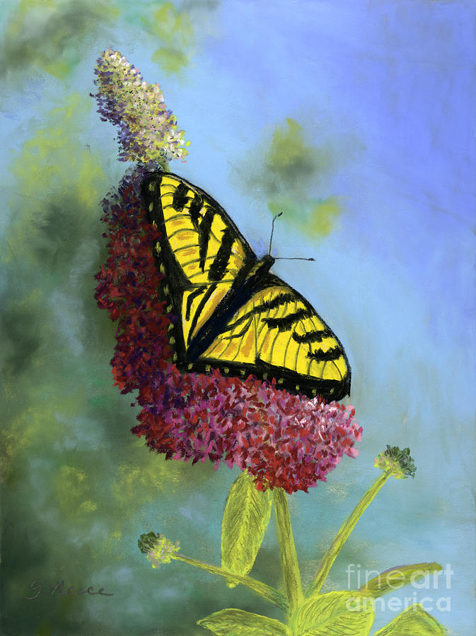Flutterby Painting by Ginny Neece
