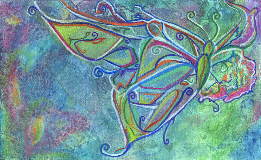 Fantasy Mixed Media - Flutterby by Sarah Crumpler