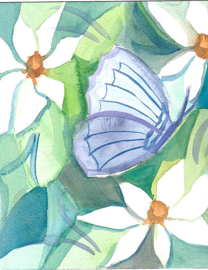 Butterfly Painting - Flutteryby by Janet Doggett