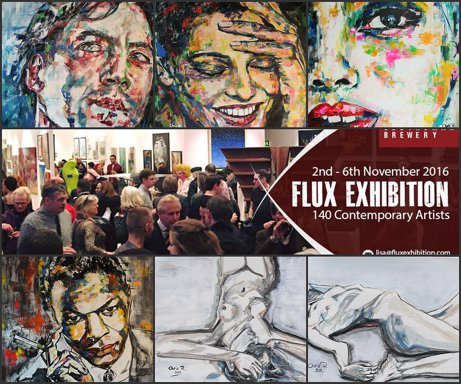 Flux Exhibition in London Painting by Christel Roelandt