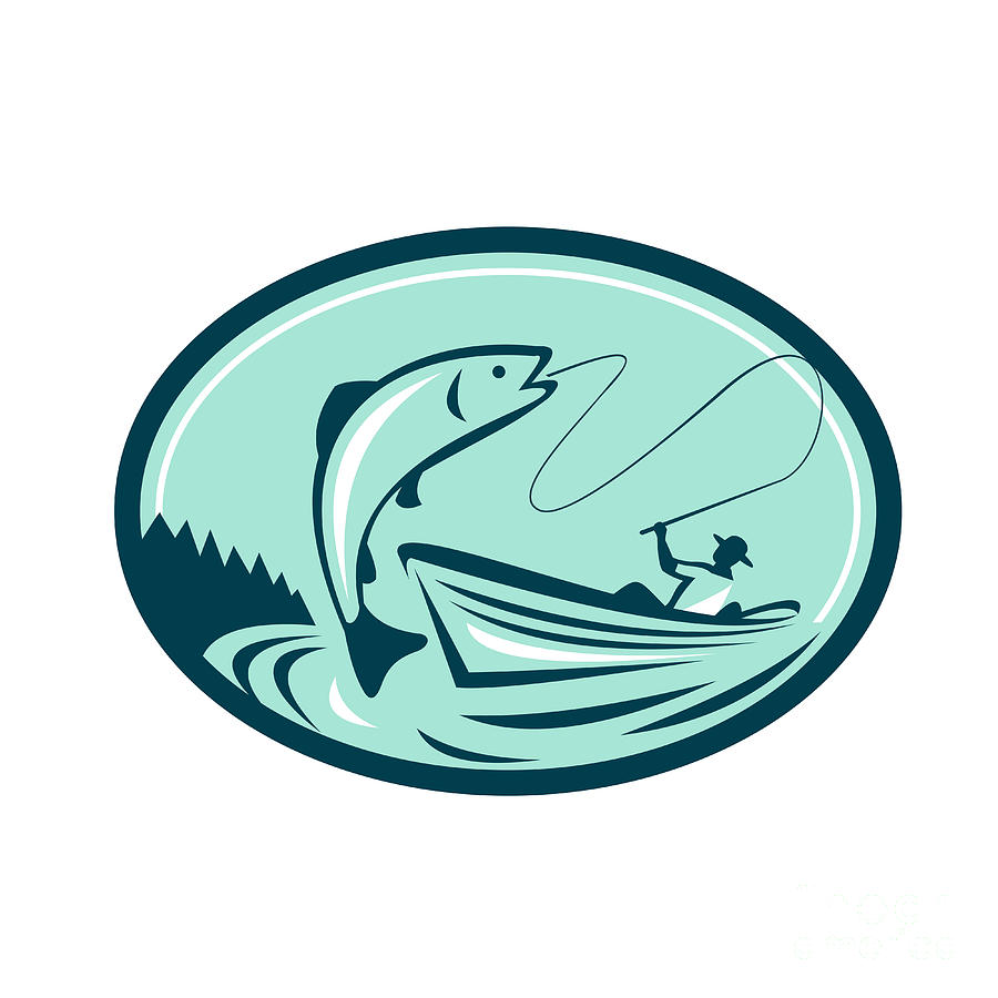 Логотип Fishing на лодку