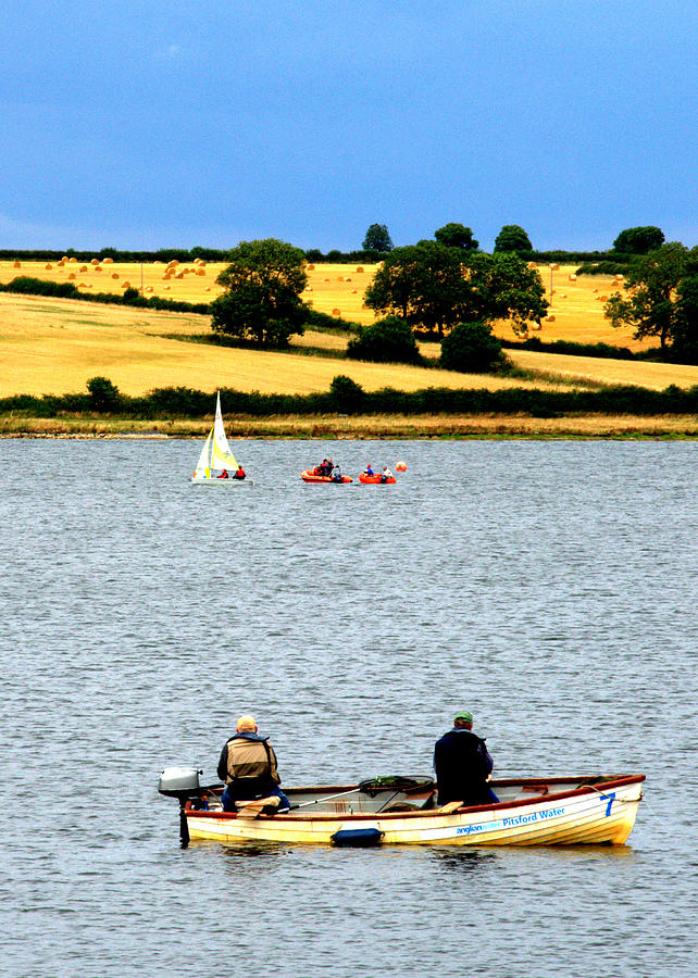 Fly Fishing and Sailing on Pitsford Water Photograph by Gordon James