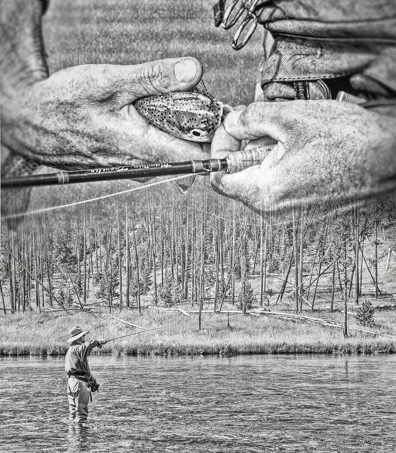 Fly Fishing Dream Monochrome Photograph by Jennie Marie Schell
