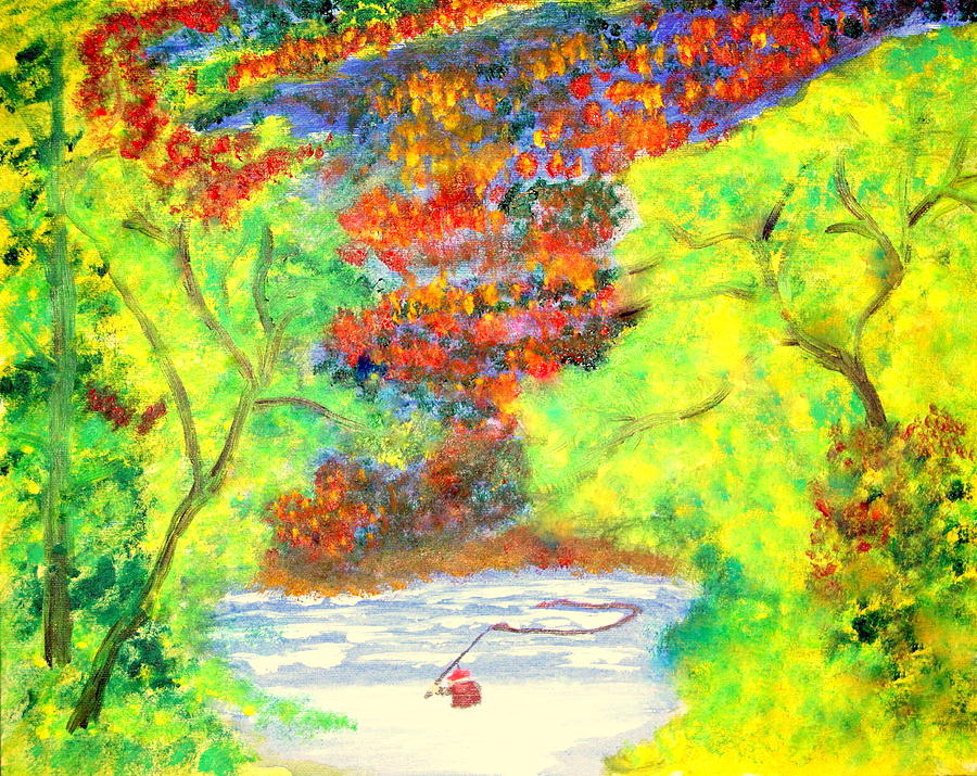 Fly Fishing New England 1 Painting by Richard W Linford