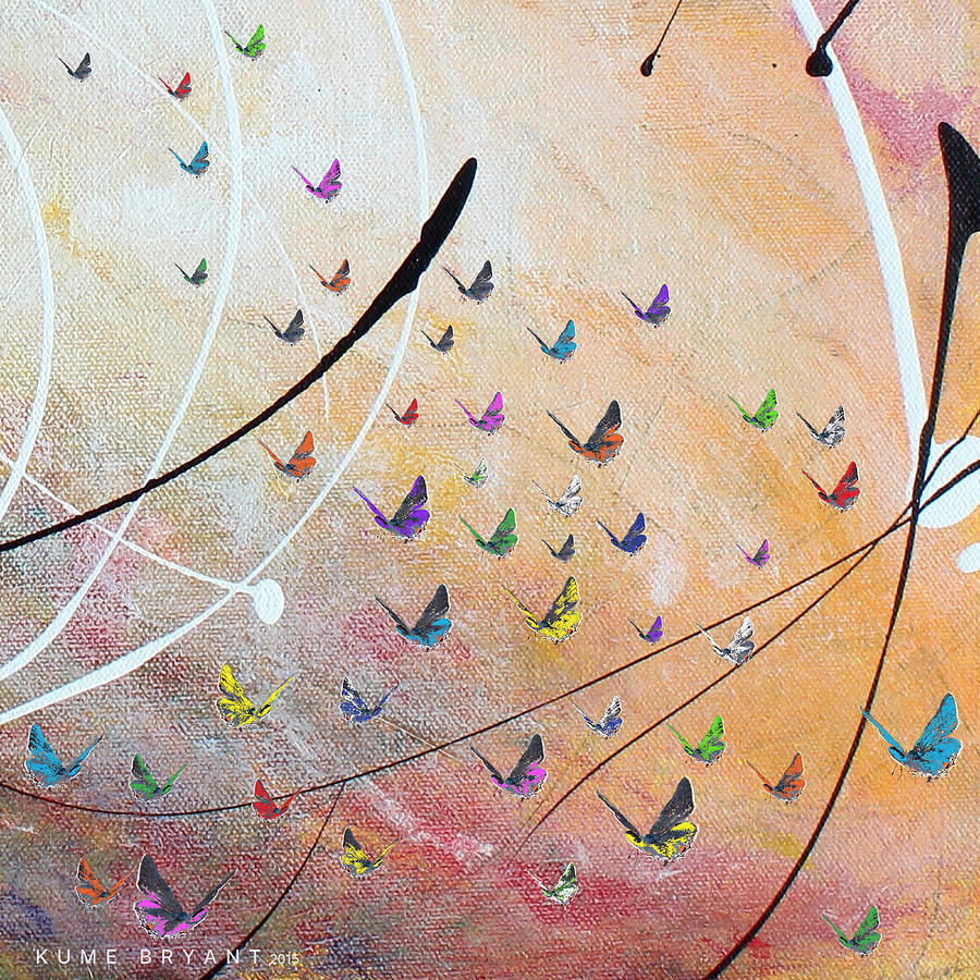Fly Fly Pretty Wings Mixed Media by Kume Bryant