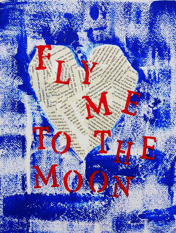 Fly me to the Moon Painting by Cristina Stefan