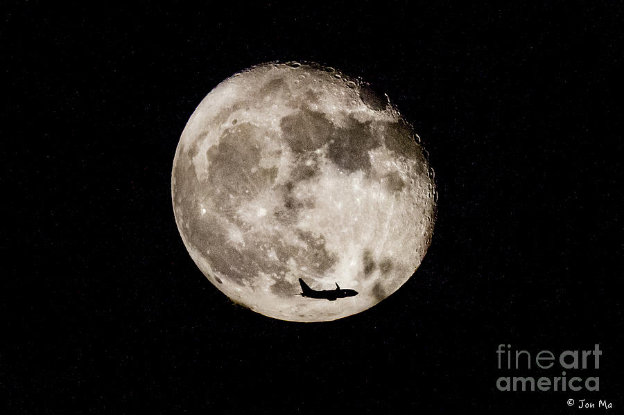 Fullmoon Photograph - Fly me to the moon by Jon Ma
