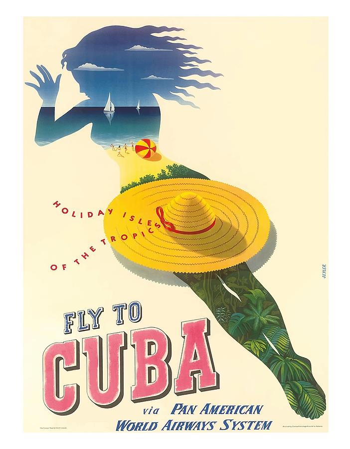 TW85 Vintage 1935 Visit Cuba South America Travel Poster Re-Print A1/A2/A3 