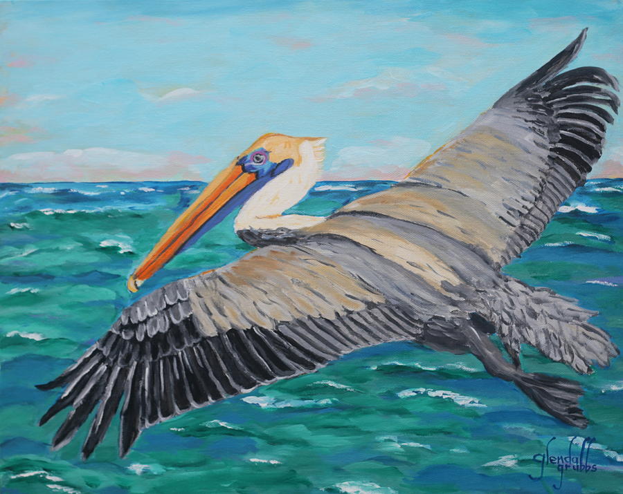 Flying and Fishing Painting by Glenda Grubbs - Fine Art America