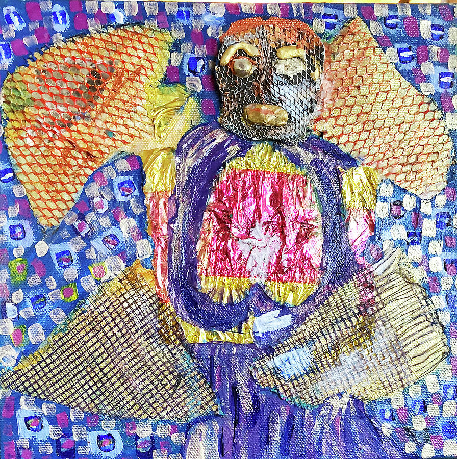 Flying Angel Mixed Media by Sundra Lee-Ingemanson Flying Angel Mixed Media by Sundra Lee-Ingemanson