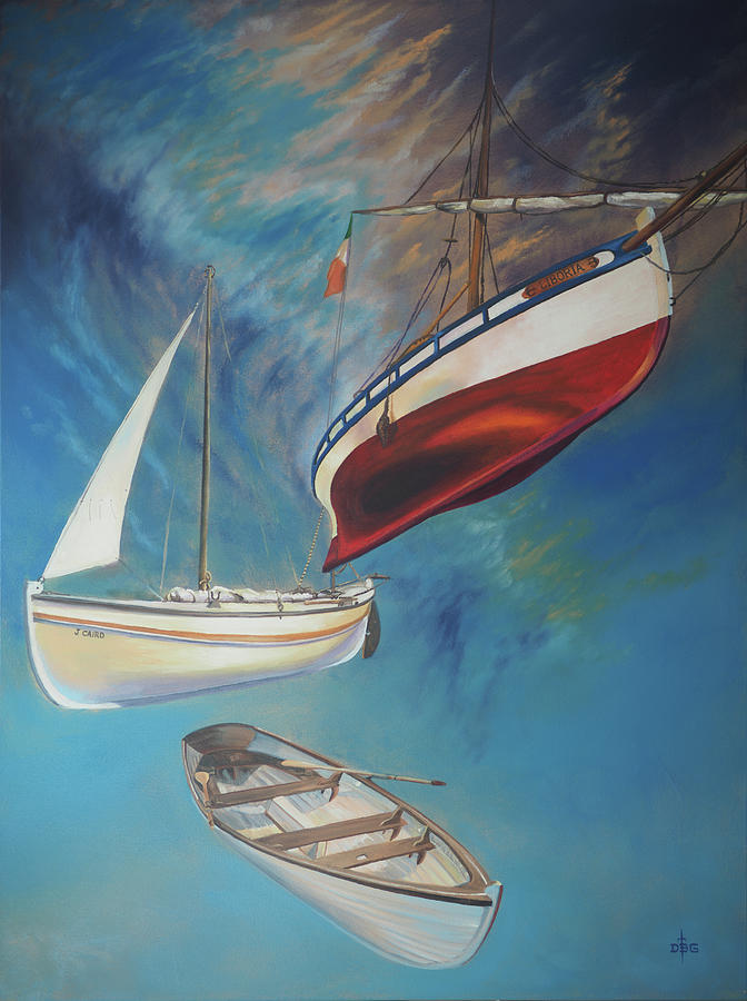 Flying Boats Painting by David Bader