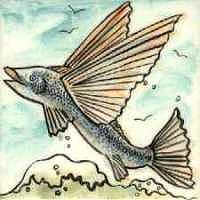 Fish Painting - Flying Fish by Dy Witt